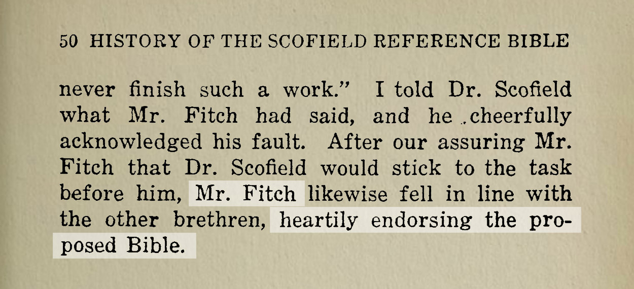 Gaebelein Page 50 Ball Pirie Fitch financing for Scofield