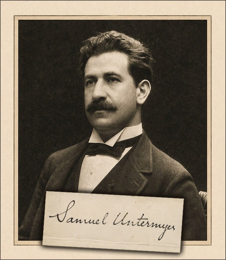 Samuel Untermyer portrait with signature