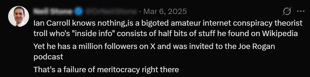 Twitter pushback about Joe Rogan and Ian Carroll regarding conspiracy theories